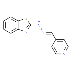 ChemSpider 2D Image | 4-pyridinecarboxaldehyde 2-benzothiazolylhydrazone | C13H10N4S