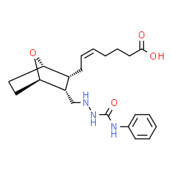 ChemSpider 2D Image | (5Z)-7-[(1S,2R,3R,4R)-3-{[2-(Phenylcarbamoyl)hydrazino]methyl}-7-oxabicyclo[2.2.1]hept-2-yl]-5-heptenoic acid | C21H29N3O4