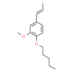 ChemSpider 2D Image | 2-Methoxy-1-(pentyloxy)-4-[(1E)-1-propen-1-yl]benzene | C15H22O2