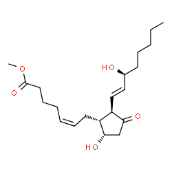 ChemSpider 2D Image | Methyl (5Z,9alpha,13E,15S)-9,15-dihydroxy-11-oxoprosta-5,13-dien-1-oate | C21H34O5