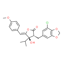ChemSpider 2D Image | Cyanobacterin | C23H23ClO6