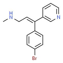 ChemSpider 2D Image | (2E)-3-(4-Bromophenyl)-N-methyl-3-(3-pyridinyl)-2-propen-1-amine | C15H15BrN2