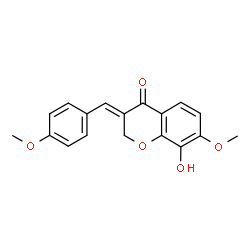 ChemSpider 2D Image | (3E)-8-Hydroxy-7-methoxy-3-(4-methoxybenzylidene)-2,3-dihydro-4H-chromen-4-one | C18H16O5