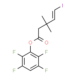 ChemSpider 2D Image | 2,3,5,6-Tetrafluorophenyl 5-iodo-3,3-dimethyl-4-pentenoate | C13H11F4IO2