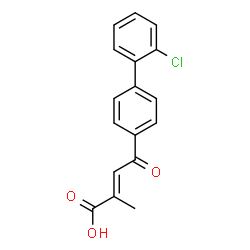 ChemSpider 2D Image | (2E)-4-(2'-Chloro-4-biphenylyl)-2-methyl-4-oxo-2-butenoic acid | C17H13ClO3