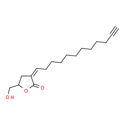 ChemSpider 2D Image | (3Z)-3-(11-Dodecyn-1-ylidene)-5-(hydroxymethyl)dihydro-2(3H)-furanone | C17H26O3