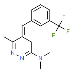 ChemSpider 2D Image | (5E)-N,N,6-Trimethyl-5-[3-(trifluoromethyl)benzylidene]-4,5-dihydro-3-pyridazinamine | C15H16F3N3