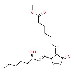ChemSpider 2D Image | Methyl (7E,13E,15S)-15-hydroxy-9-oxoprosta-7,10,13-trien-1-oate | C21H32O4