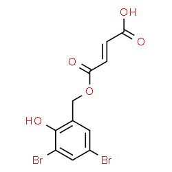ChemSpider 2D Image | (2E)-4-[(3,5-Dibromo-2-hydroxybenzyl)oxy]-4-oxo-2-butenoic acid | C11H8Br2O5