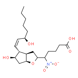 ChemSpider 2D Image | (9alpha,11alpha,13Z,15R)-11,15-Dihydroxy-5-nitro-6,9-epoxyprost-13-en-1-oic acid | C20H33NO7