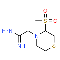 ChemSpider 2D Image | 2-[3-(Methylsulfonyl)-4-thiomorpholinyl]ethanimidamide | C7H15N3O2S2