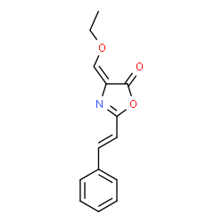ChemSpider 2D Image | 4-(ethoxymethylene)-2-styryloxazol-5-one | C14H13NO3