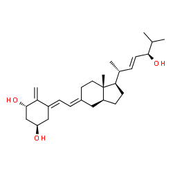 ChemSpider 2D Image | (1R,3S,5E)-5-[(2E)-2-{(1R,3aS,7aS)-1-[(2R,3E,5R)-5-Hydroxy-6-methyl-3-hepten-2-yl]-7a-methyloctahydro-5H-inden-5-ylidene}ethylidene]-4-methylene-1,3-cyclohexanediol | C27H42O3