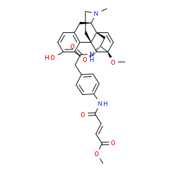 ChemSpider 2D Image | Methyl (2E)-4-{[4-(2-{[(5alpha,6beta,14beta,18R)-3-hydroxy-6-methoxy-17-methyl-7,8-didehydro-18,19-dihydro-4,5-epoxy-6,14-ethenomorphinan-18-yl]amino}-2-oxoethyl)phenyl]amino}-4-oxo-2-butenoate | C33H35N3O7