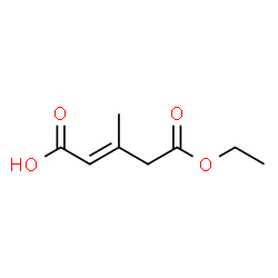 ChemSpider 2D Image | (2E)-5-Ethoxy-3-methyl-5-oxo-2-pentenoic acid | C8H12O4