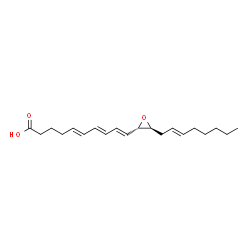 ChemSpider 2D Image | (5E,7E,9E)-10-{(2S,3S)-3-[(2E)-2-Octen-1-yl]-2-oxiranyl}-5,7,9-decatrienoic acid | C20H30O3