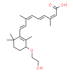 ChemSpider 2D Image | (9cis,13cis)-4-(2-Hydroxyethoxy)retinoic acid | C22H32O4