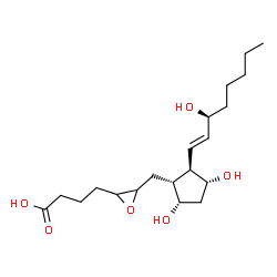 ChemSpider 2D Image | (9alpha,11alpha,13E,15S)-9,11,15-Trihydroxy-5,6-epoxyprost-13-en-1-oic acid | C20H34O6