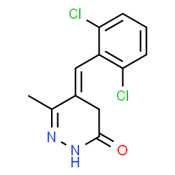 ChemSpider 2D Image | (5E)-5-(2,6-Dichlorobenzylidene)-6-methyl-4,5-dihydro-3(2H)-pyridazinone | C12H10Cl2N2O