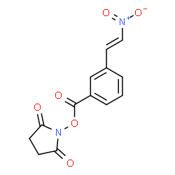 ChemSpider 2D Image | 1-({3-[(E)-2-Nitrovinyl]benzoyl}oxy)-2,5-pyrrolidinedione | C13H10N2O6