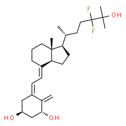ChemSpider 2D Image | (1R,3S,5Z,7E)-24,24-Difluoro-9,10-secocholesta-5,7,10-triene-1,3,25-triol | C27H42F2O3