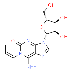 ChemSpider 2D Image | 2-Oxo-1-[(1Z)-1-propen-1-yl]-2-hydroadenosine | C13H17N5O5