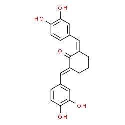 ChemSpider 2D Image | 2,6-bis((3,4-dihydroxyphenyl)methylene)cyclohexanone | C20H18O5