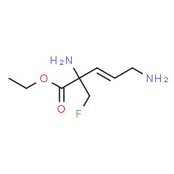 ChemSpider 2D Image | Ethyl (3E)-2,5-diamino-2-(fluoromethyl)-3-pentenoate | C8H15FN2O2