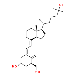 ChemSpider 2D Image | (1S,3S,5Z,7E)-1-(Hydroxymethyl)-9,10-secocholesta-5,7,10-triene-3,25-diol | C28H46O3