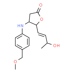 ChemSpider 2D Image | 2(3H)-Furanone, dihydro-5-(3-hydroxy-1-butenyl)-4-((4-(methoxymethyl)phenyl)amino)- | C16H21NO4