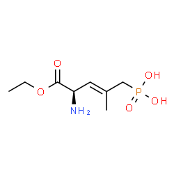 ChemSpider 2D Image | [(2E,4R)-4-Amino-5-ethoxy-2-methyl-5-oxo-2-penten-1-yl]phosphonic acid | C8H16NO5P