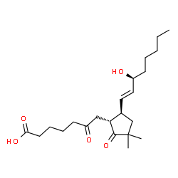 ChemSpider 2D Image | (13E,15S)-15-Hydroxy-10,10-dimethyl-6,9-dioxoprost-13-en-1-oic acid | C22H36O5