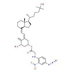 ChemSpider 2D Image | (1S,5Z,7Z)-1,25-Dihydroxy-9,10-secocholesta-5,7,10-trien-3-yl N-(4-azido-2-nitrophenyl)glycinate | C35H49N5O6