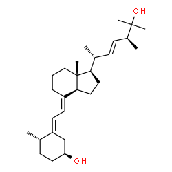 ChemSpider 2D Image | (3S,5E,7E,10S,22E)-9,10-Secoergosta-5,7,22-triene-3,25-diol | C28H46O2