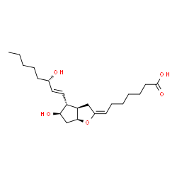 ChemSpider 2D Image | (7E)-7-{(3aR,4R,5R,6aS)-5-Hydroxy-4-[(1E,3S)-3-hydroxy-1-octen-1-yl]hexahydro-2H-cyclopenta[b]furan-2-ylidene}heptanoic acid | C22H36O5
