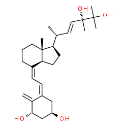 ChemSpider 2D Image | (1S,3R,5Z,7Z,22E)-9,10-Secoergosta-5,7,10,22-tetraene-1,3,24,25-tetrol | C28H44O4
