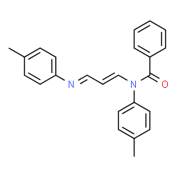 ChemSpider 2D Image | N-(4-Methylphenyl)-N-(3-((4-methylphenyl)imino)-1-propenyl)benzamide | C24H22N2O