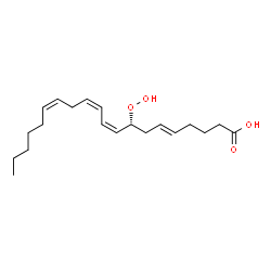 ChemSpider 2D Image | (5E,8R,9Z,11Z,14Z)-8-Hydroperoxy-5,9,11,14-icosatetraenoic acid | C20H32O4