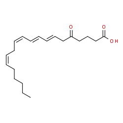 ChemSpider 2D Image | (7E,9E,11Z,14Z)-5-Oxo-7,9,11,14-icosatetraenoic acid | C20H30O3