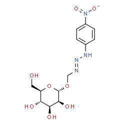 ChemSpider 2D Image | [(1E)-3-(4-Nitrophenyl)-1-triazen-1-yl]methyl alpha-D-mannopyranoside | C13H18N4O8