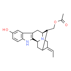 ChemSpider 2D Image | (16xi,19E)-10-Hydroxysarpagan-17-yl acetate | C21H24N2O3