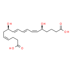ChemSpider 2D Image | 18-hydroxy-18-oxo-dinorleukotriene B4 | C18H26O6