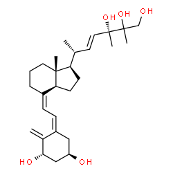ChemSpider 2D Image | (1S,3R,5Z,7Z,22E)-9,10-Secoergosta-5,7,10,22-tetraene-1,3,24,25,26-pentol | C28H44O5