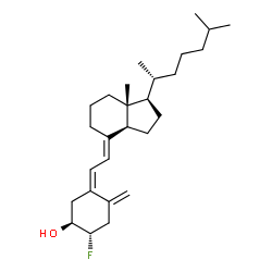 ChemSpider 2D Image | (2S,3S,5Z,7E)-2-Fluoro-9,10-secocholesta-5,7,10-trien-3-ol | C27H43FO