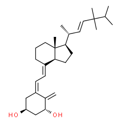 ChemSpider 2D Image | (1R,3S,5Z,7E,22E,24xi)-24-Methyl-9,10-secoergosta-5,7,10,22-tetraene-1,3-diol | C29H46O2