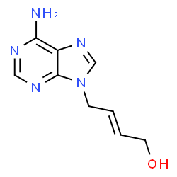 ChemSpider 2D Image | 9-(4-hydroxy-2-buten-1-yl)adenine | C9H11N5O