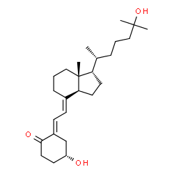 ChemSpider 2D Image | (1R,5E,7E,17alpha)-1-Hydroxy-17-[(2R)-6-hydroxy-6-methyl-2-heptanyl]-9,10-secoestra-5,7-dien-4-one | C26H42O3