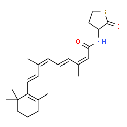 ChemSpider 2D Image | (9cis,13cis)-15-[(2-Oxotetrahydro-3-thiophenyl)amino]retinal | C24H33NO2S