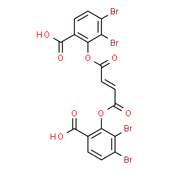 ChemSpider 2D Image | 2,2'-{[(2E)-1,4-Dioxo-2-butene-1,4-diyl]bis(oxy)}bis(3,4-dibromobenzoic acid) | C18H8Br4O8
