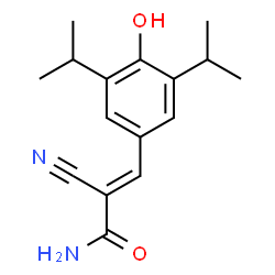 ChemSpider 2D Image | (2E)-2-Cyano-3-(4-hydroxy-3,5-diisopropylphenyl)acrylamide | C16H20N2O2